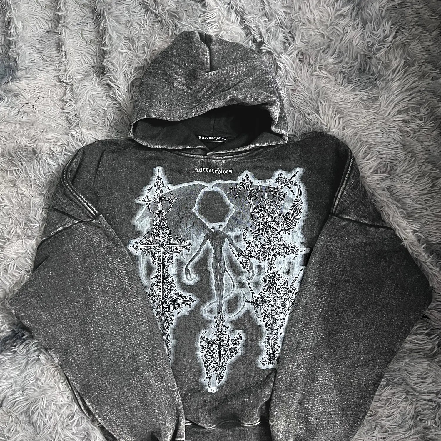 Demon KRO Acid Wash Hoodie – Kuro Archives