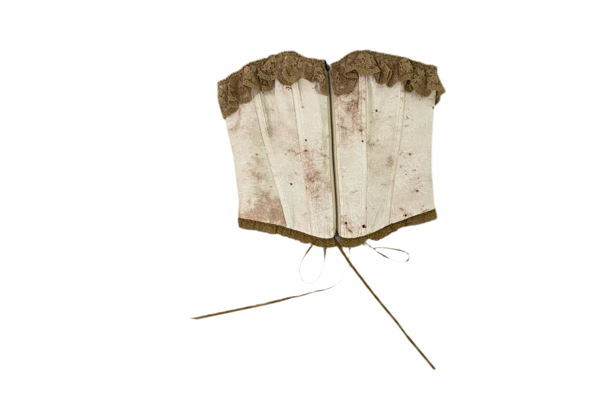 Grungy Lace Patchwork Corset Top & Mini Pleated Skort - DOLOMEDES