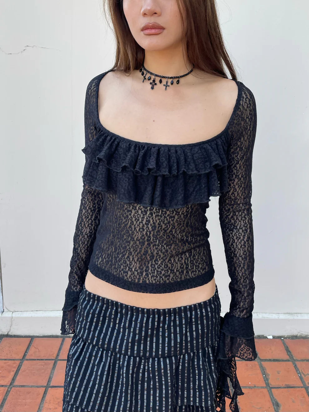 Black Lace Temptation Top – DOLOMEDES