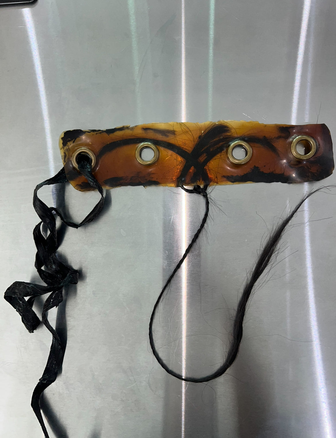 Latex necklace with braid