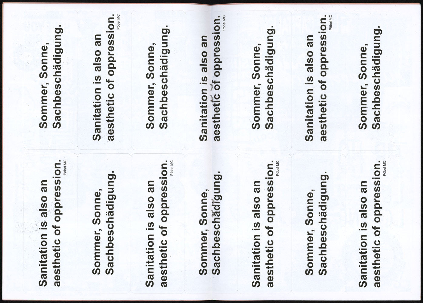 STICK(ER) IT TO THE MAN. by Matt Plezier and Gloria Glitzer